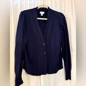 Crown & Ivy Deep Navy Blue Cardigan Sweater